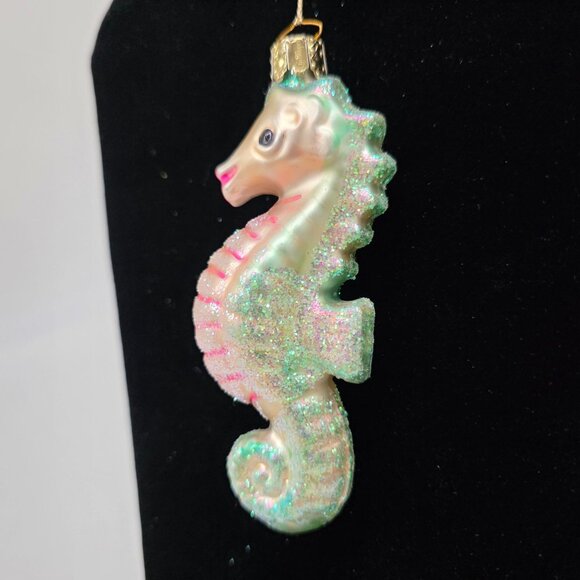 Christopher Radko 1996 Seahorse Glass Ornament Charlie Horse 4.5" - Picture 4 of 7